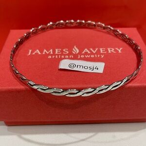 Retired James Avery Flat Twisted Bangle Bracelet